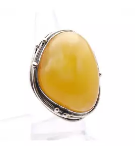 ambre baltique jaune bague