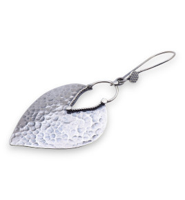 boucles d'oreilles argent martelé