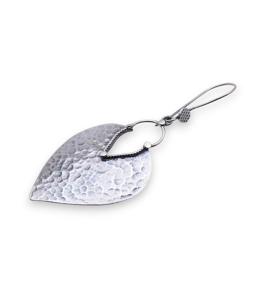 boucles d'oreilles argent martelé