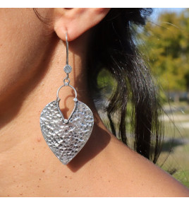 boucles d'oreilles argent massif