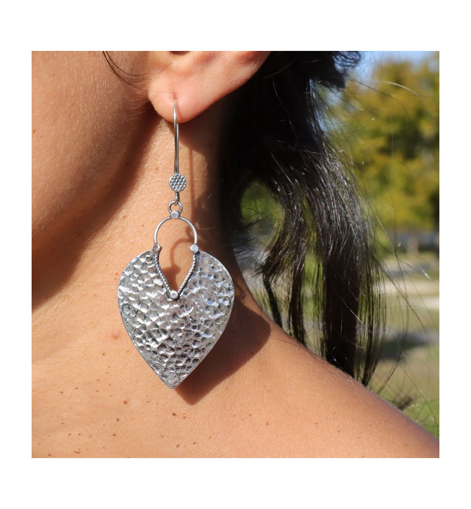 boucles d'oreilles argent massif