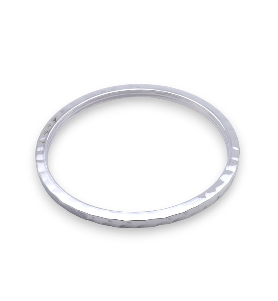 jonc argent massif plein