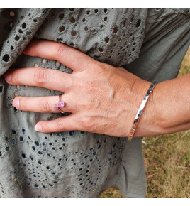 jonc argent massif femme