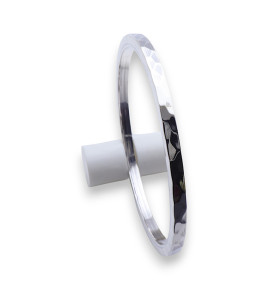 jonc argent massif martelé