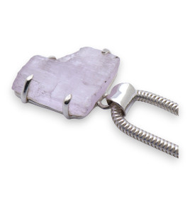 pendentif kunzite brute