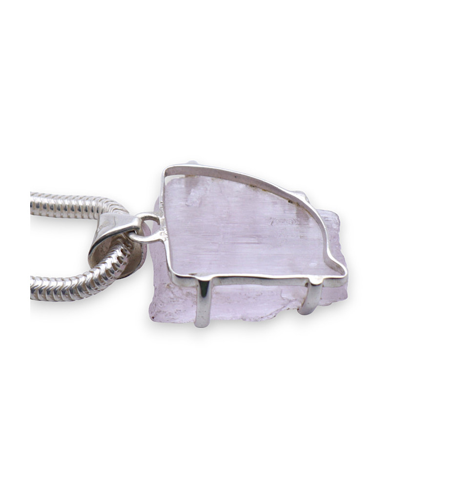 pendentif argent kunzite