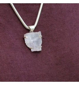 pendentif argent avec kunzite rose