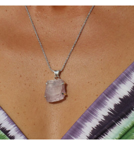 pendentif kunzite argent