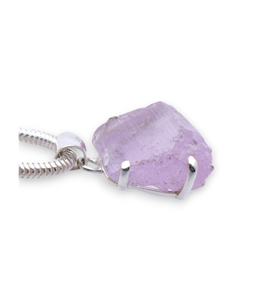pendentif kunzite brute