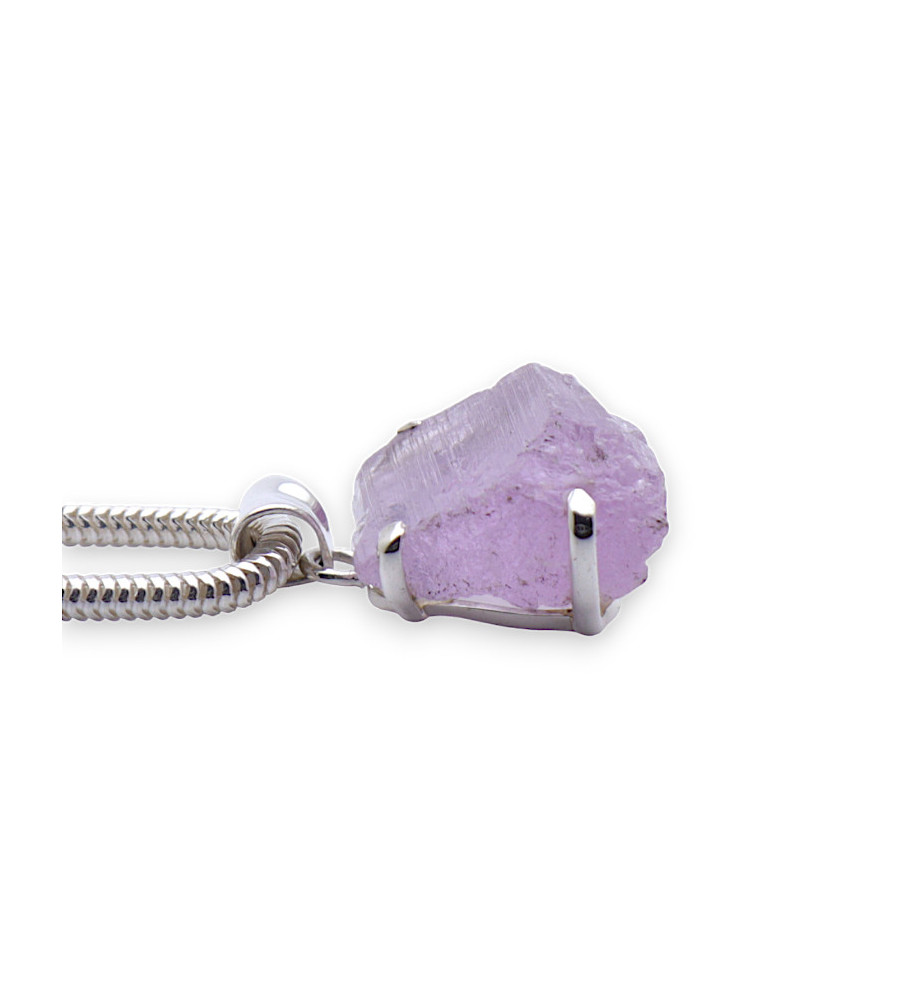 pendentif argent kunzite