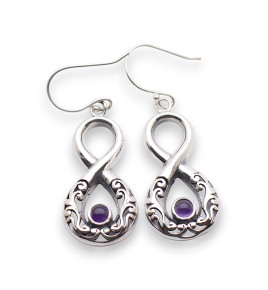 boucles d'oreilles améthyste