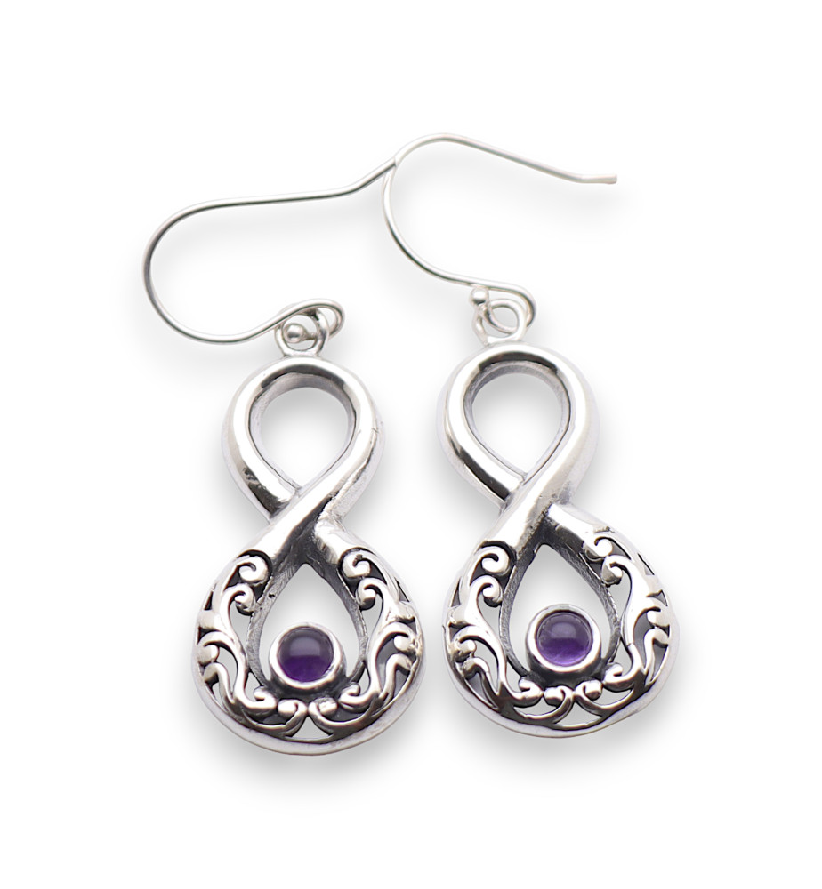 boucles d'oreilles améthyste