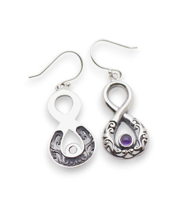 boucles d oreille argent amethyste