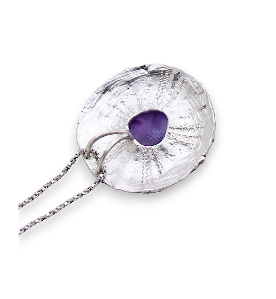 pendentif oursin argent