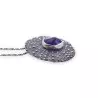 pendentif oursin argent et améthyste