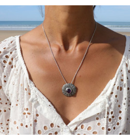 amethyste pendentif en argent