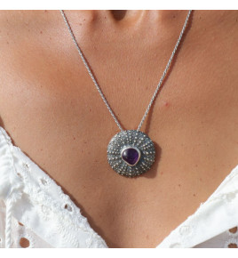 pendentif amethyste original