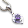 pendentif améthyste facettée