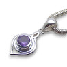pendentif améthyste argent
