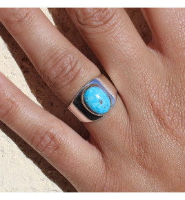 turquoise ring in silver