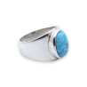 turquoise ring in silver