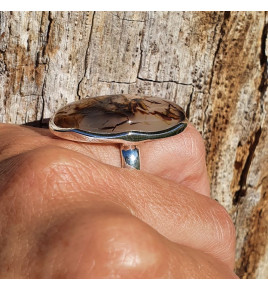 bague agate montana argent
