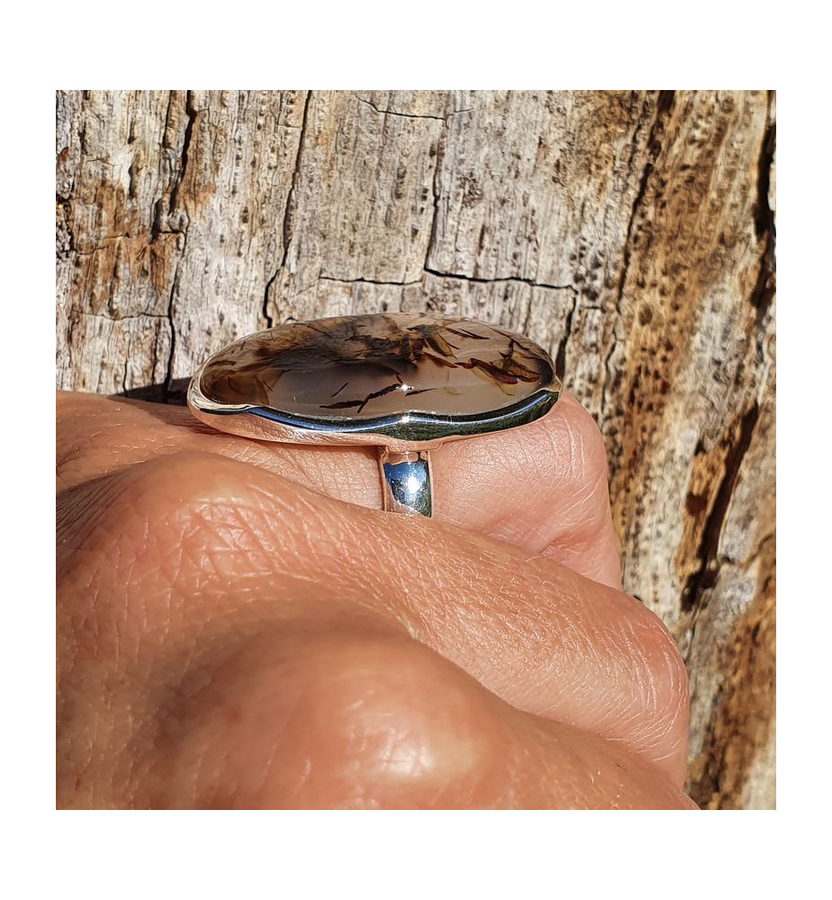 bague agate montana argent