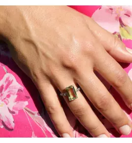 bague quartz citron