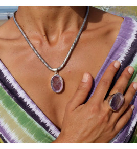 pendentif améthyste brute