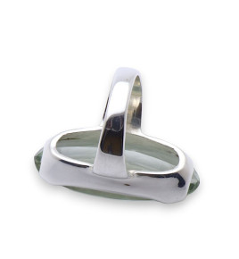 bague prasiolite argent