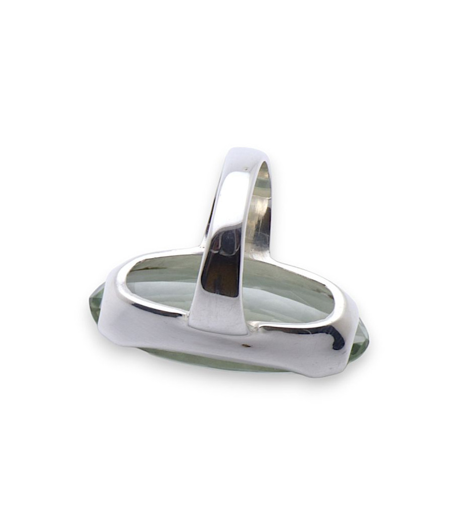 bague prasiolite argent