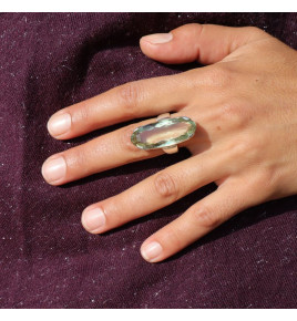 bague prasiolite argent 925