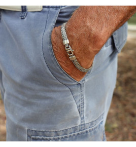 bracelet homme argent massif