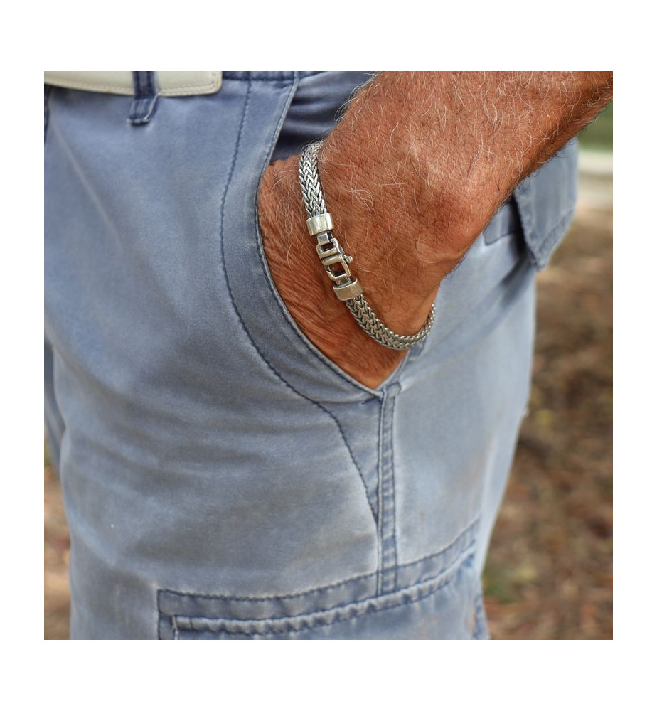 bracelet homme argent massif