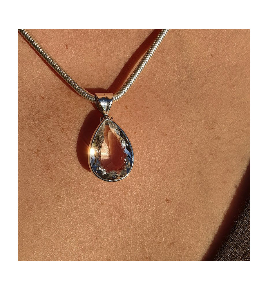 cristal de roche pendentif