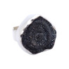 bague calcédoine grise brute