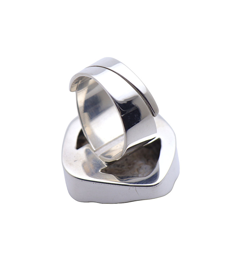bague argent calcedoine