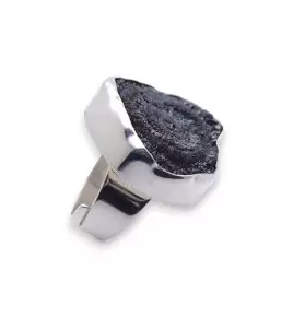 bague calcédoine grise