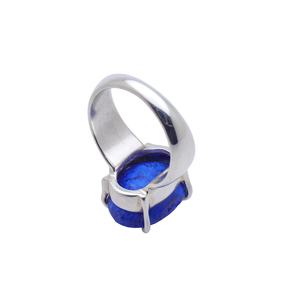 azurite bleue bague argent