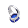 azurite bleue bague argent