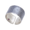 bague argent rubis