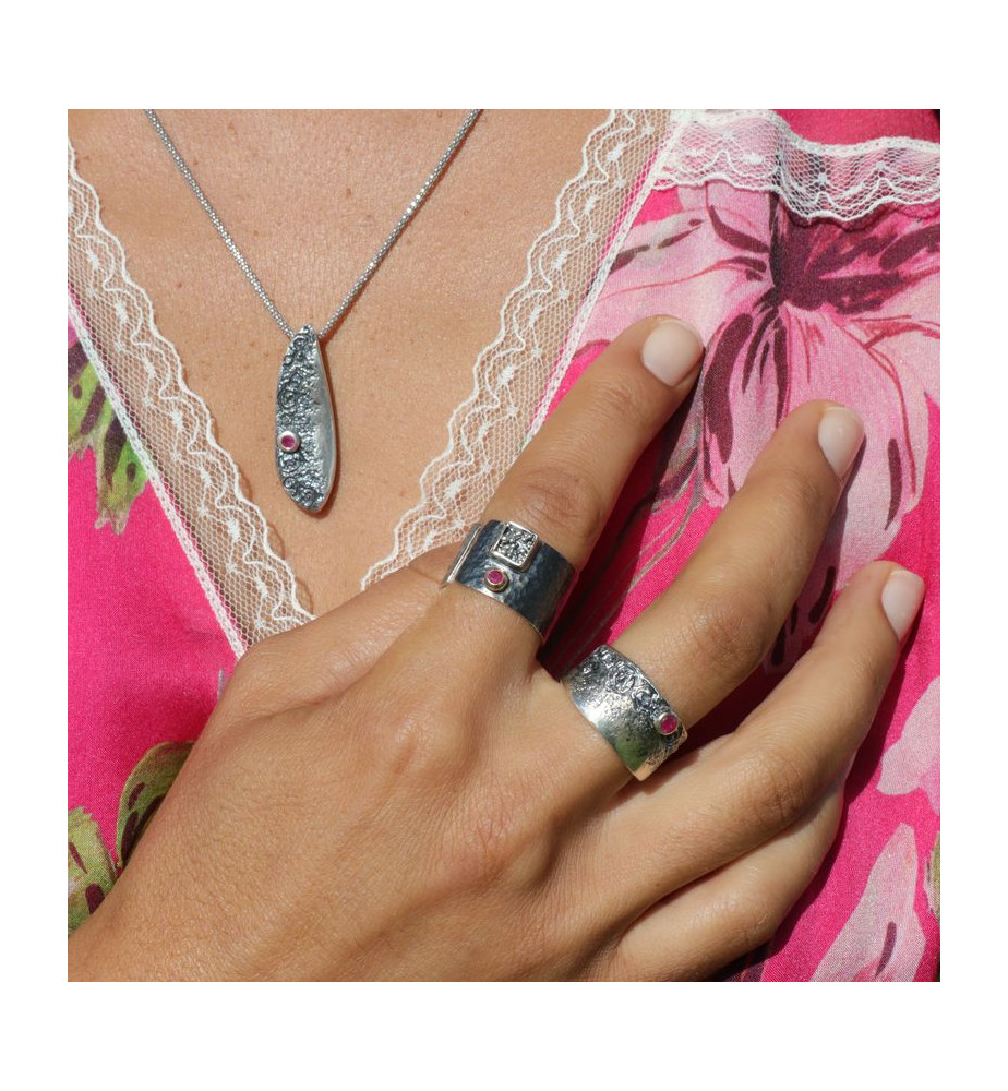 bague rubis argent