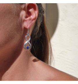 bijoux boucle d oreille lapis lazuli