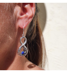 boucles d'oreilles lapis lazuli argent
