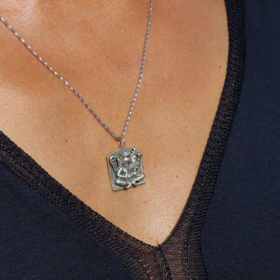 Pendentif en argent sterling 925 pierre précieuse topaze bleue suisse