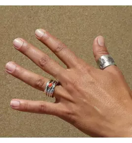 bague argent 925 large et plate