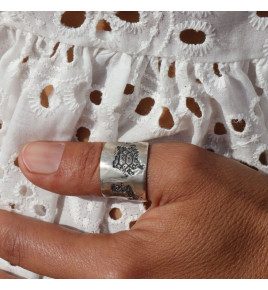 bague argent large créateur