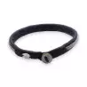 bracelet cuir fil étain lapon