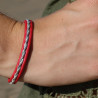 bracelet femme cuir rouge