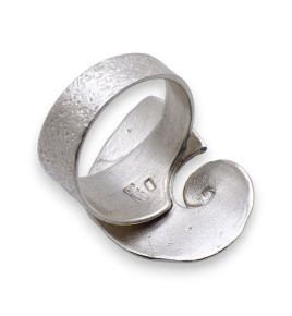 bague argent femme large